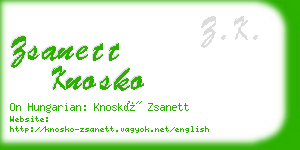 zsanett knosko business card